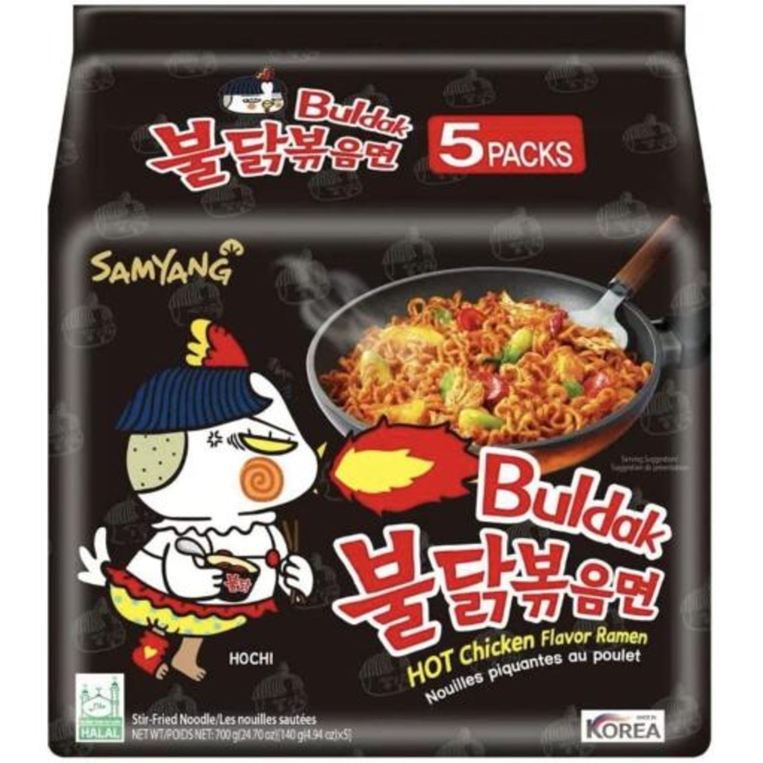 Samyang Buldak Noodle Buldak Hot Chicken Flavour Noodles 5 Pack - DesiMe