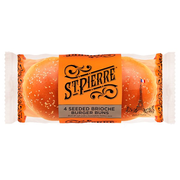 St Pierre 4 Seeded Brioche Burger Buns - DesiMe