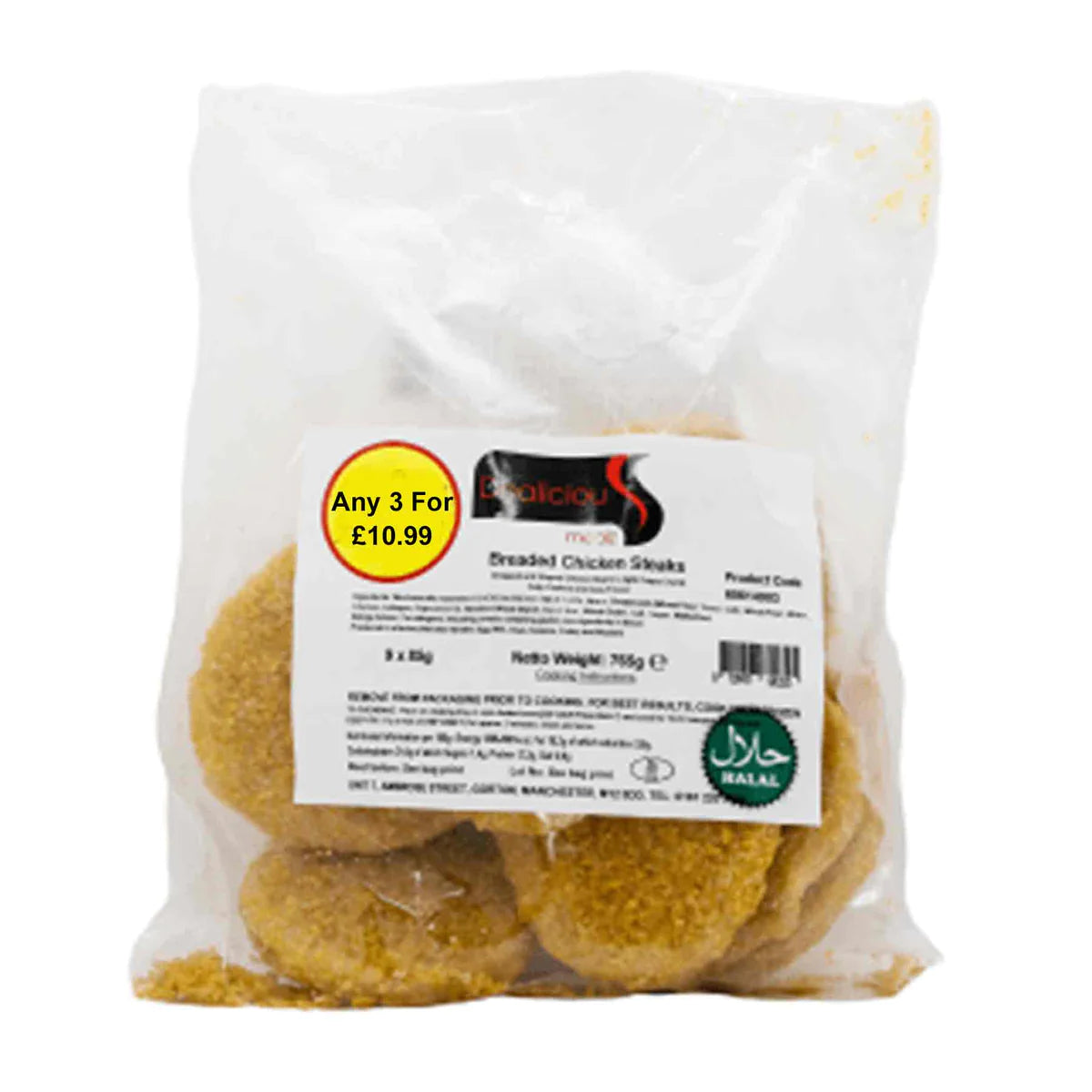 Dealicious Mealz Breaded Chicken Steaks 680g