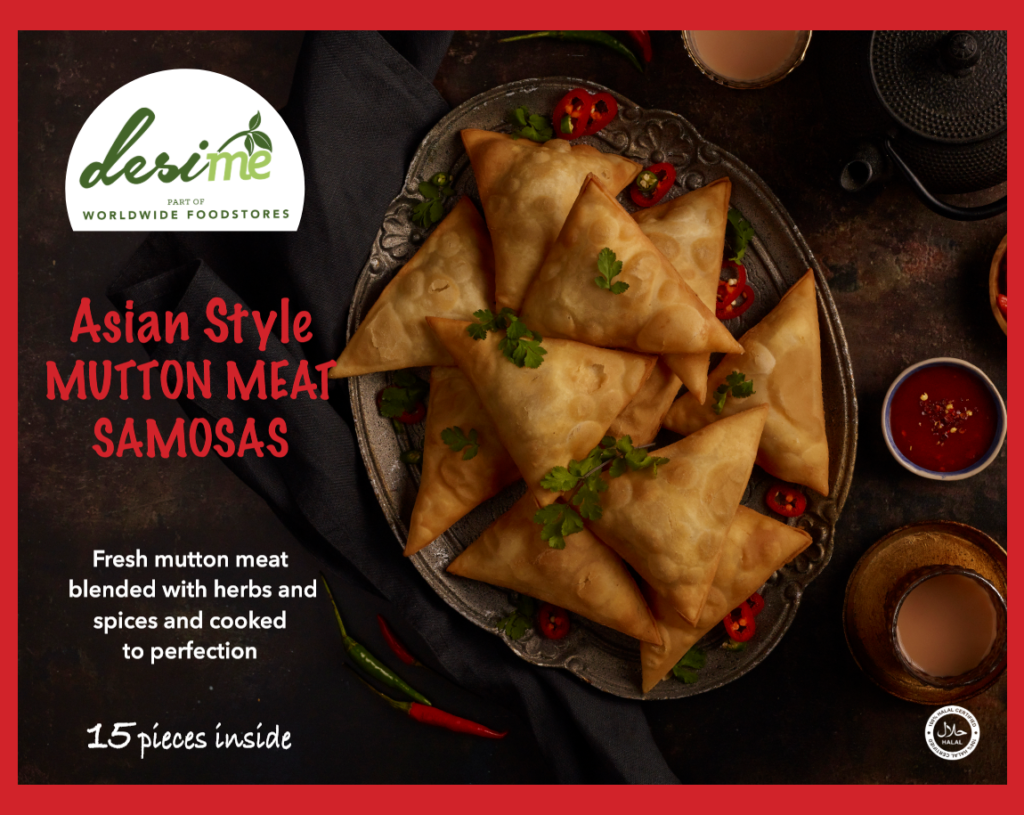 DesiMe 15 Asian Style Mutton Meat Samosas