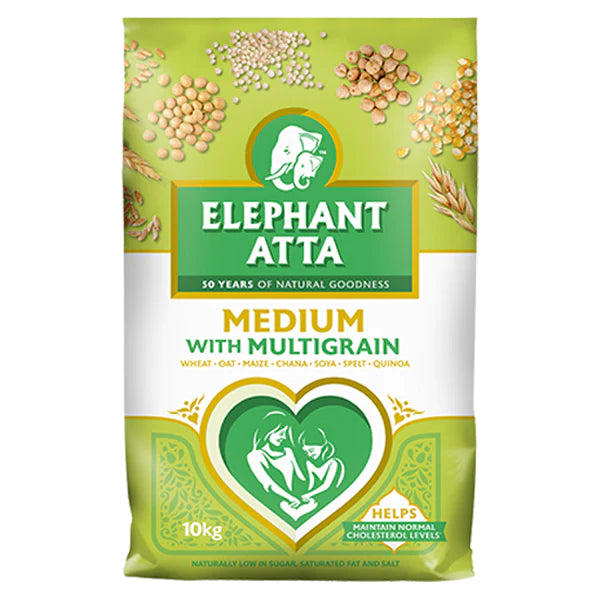 Elephant Medium Multigrain Atta 10kg - DesiMe