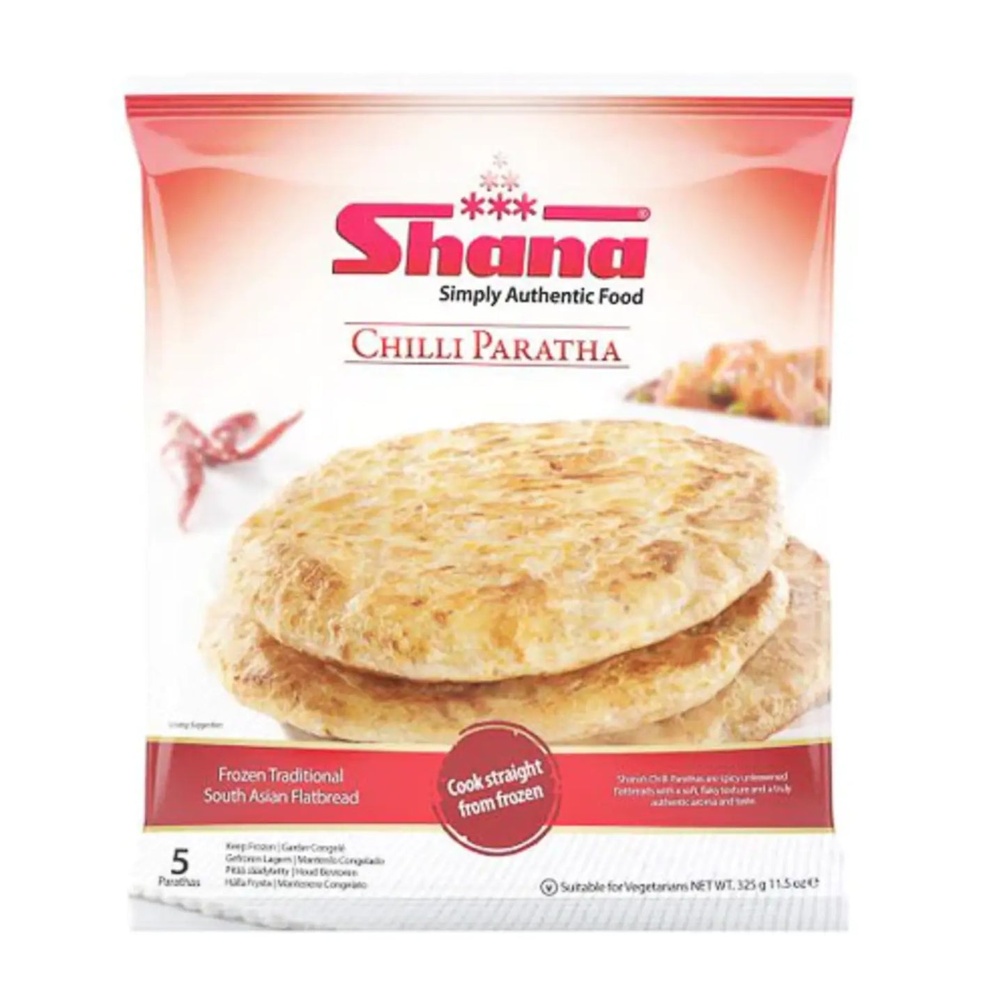 Shana Chilli Paratha 5pk 325g - DesiMe