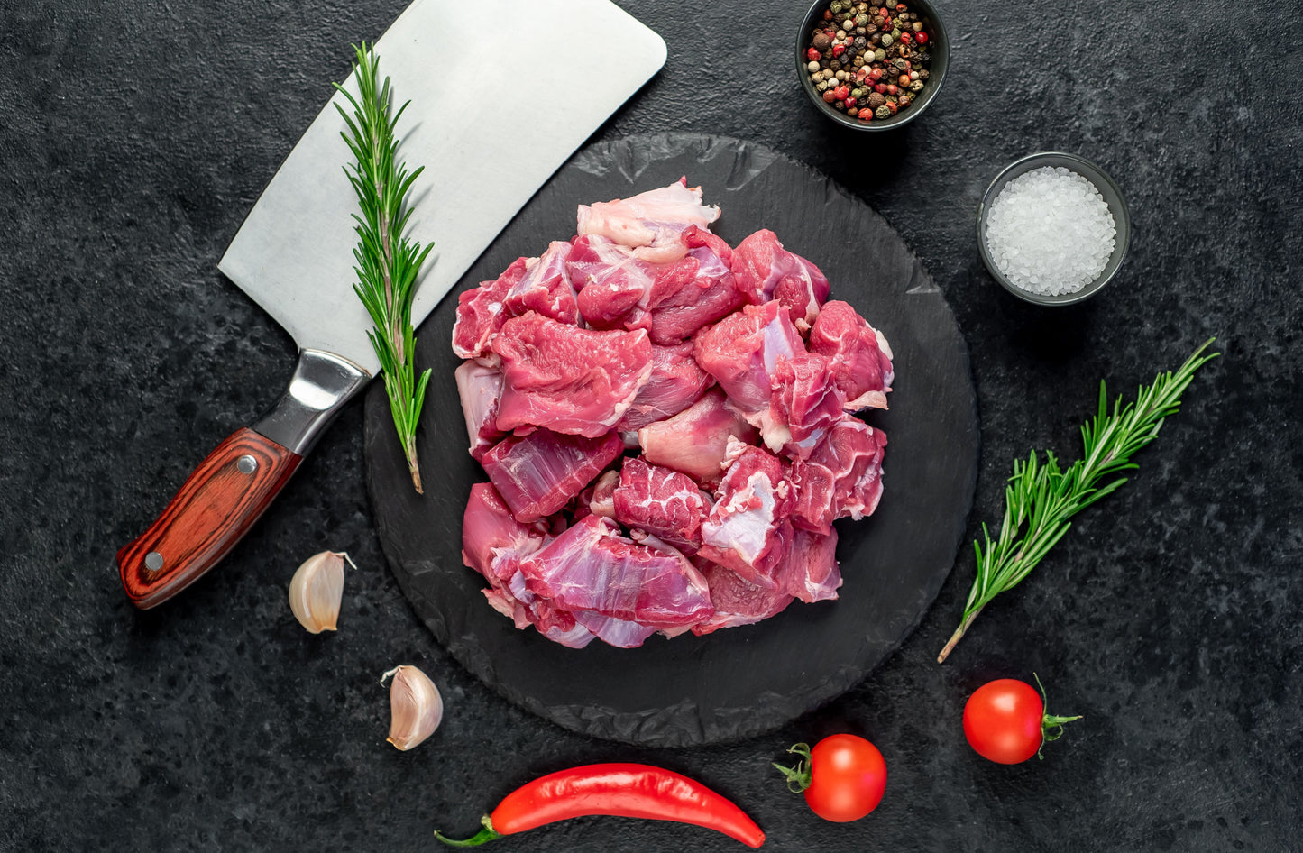 Halal Mutton Shoulder Diced With Bone