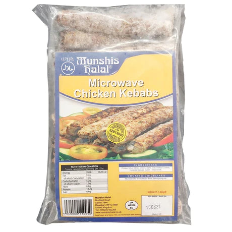 Munshis Microwave Chicken Kebabs 1kg DesiMe