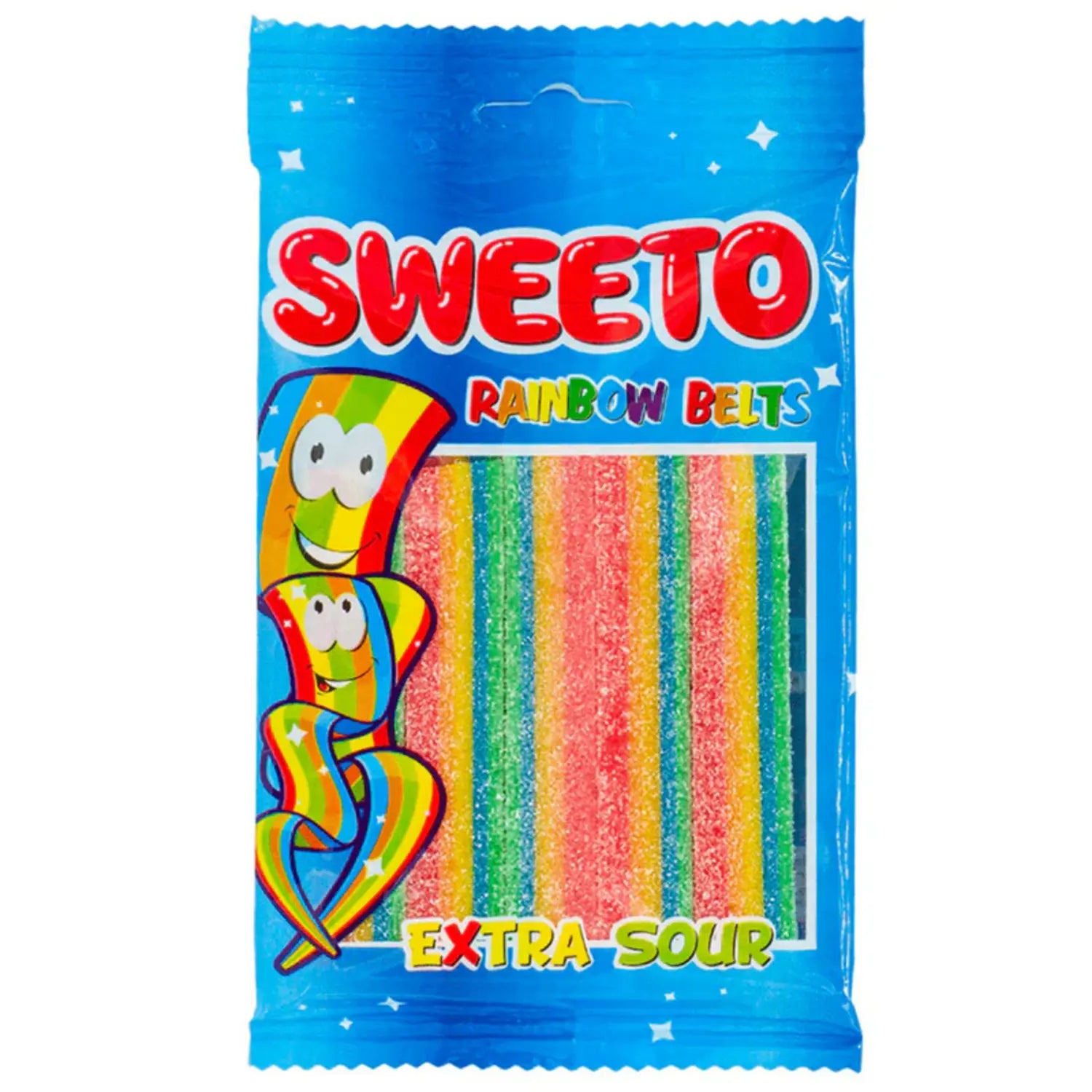 Sweeto Rainbow Belts Extra Sour (80g) - DesiMe