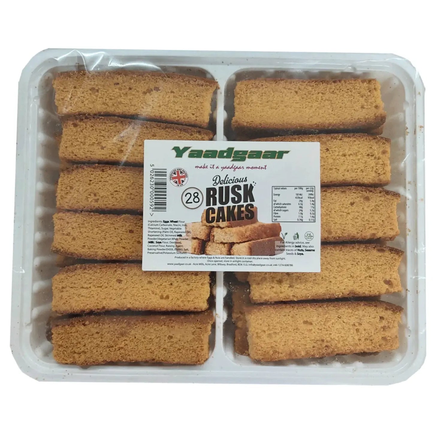 Yaadgaar Delicious 28 Rusk Cake 610g - DesiMe