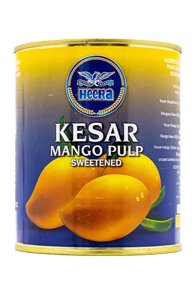 Heera Kesar Mango Pulp Sweetened 850g - DesiMe