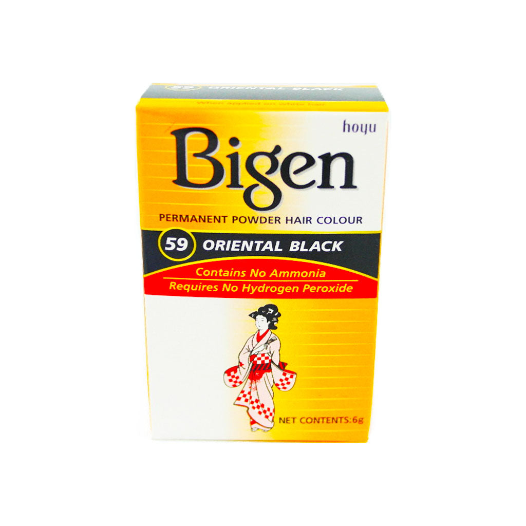 Bigen Oriental Black Permanent Powder Hair Colour(59) 50g - DesiMe