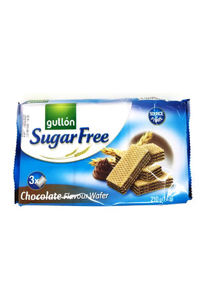 Gullon Chocolate Flavour Wafer (Sugar Free) 210g - DesiMe