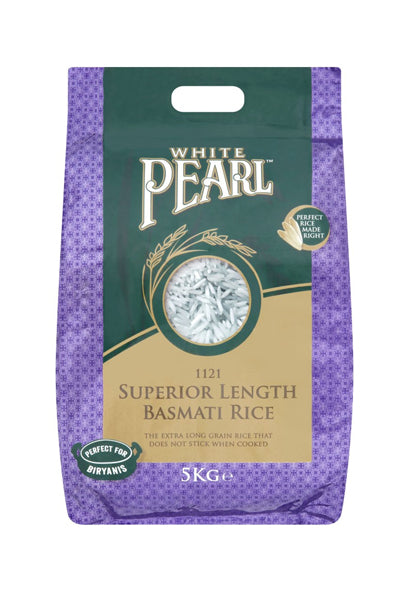 White Pearl Extra Long 1121 Rice - DesiMe