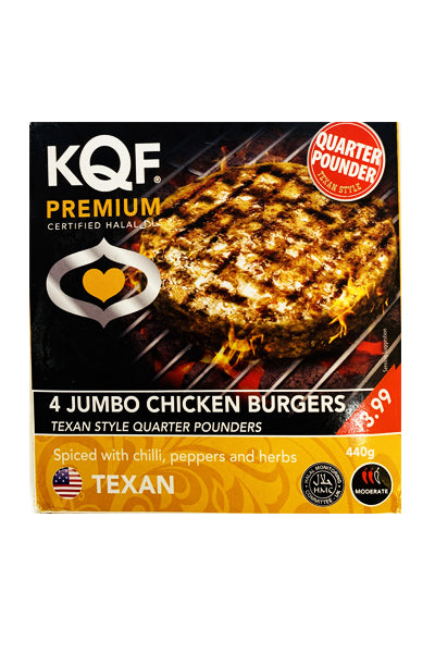 KQF 4 Jumbo Chicken Burgers 440g