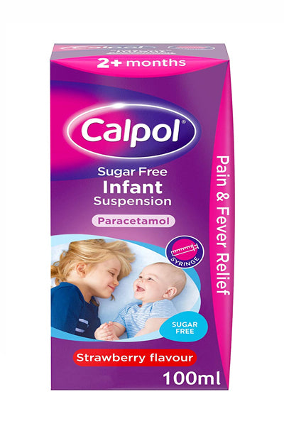 Calpol Infant Suspension (Sugar Free) Strawberry 100ml - DesiMe
