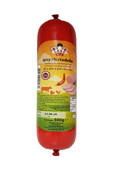 Zaad Mortadella (Sausage) Chicken Turkey & Beef Spicy 500g - DesiMe