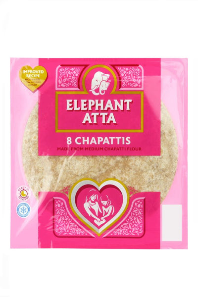 Elephant Atta Chapaties 8 Chapattis 360g - DesiMe