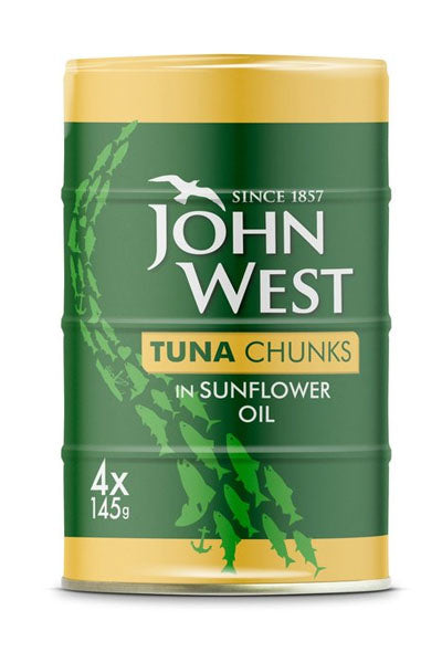 John West Tuna Chunks in Sunflower Oil 4x132g - DesiMe