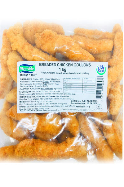 Riverside Breaded Chicken Goujons 1kg - DesiMe