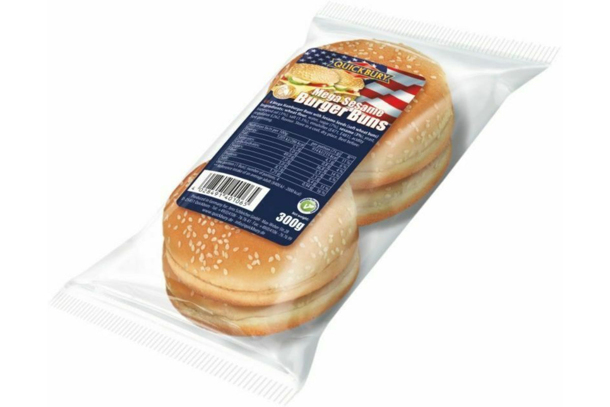 Quickbury 4 Mega Sesame Burger Buns 300g - DesiMe
