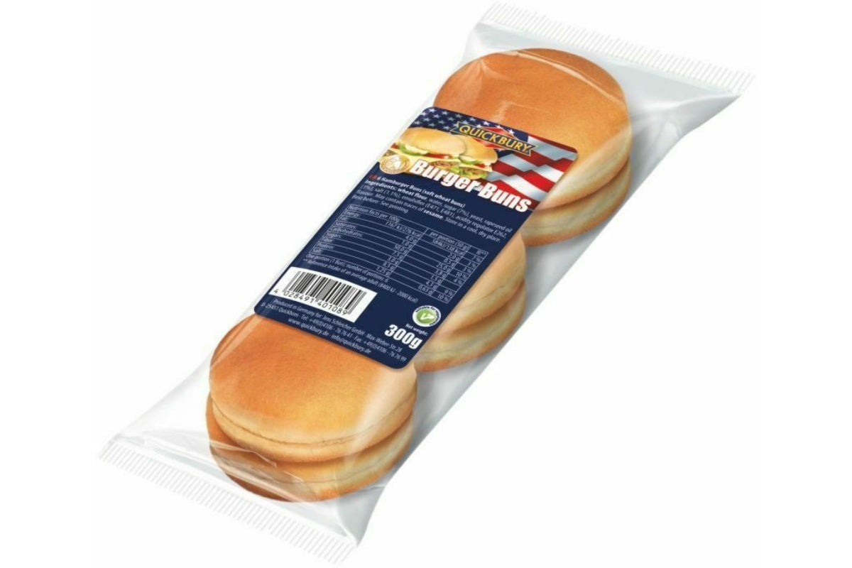 Quickbury 6 Plain Burger Buns 300g - DesiMe