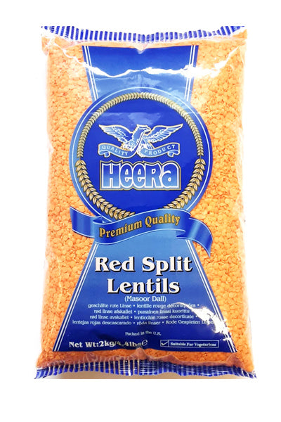 Heera Red Split Lentils 2kg - DesiMe