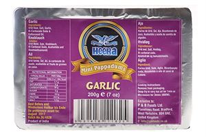 Heera Mini Pappadums Garlic 200g