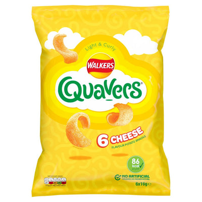 Walkers Quavers Cheese Multipack Snacks 6pk