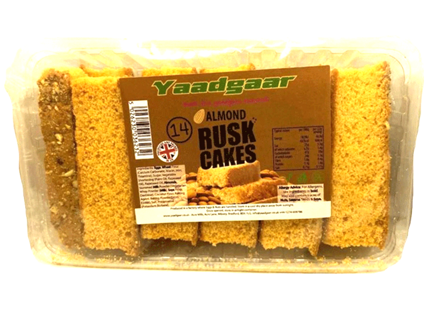 Yaadgaar Almond Cake Rusks 14s