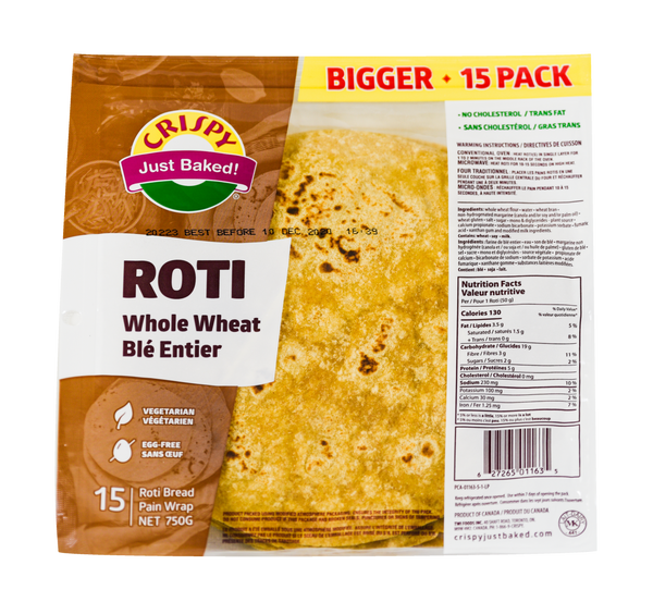 Packed Roti Crispy Roti Whole Wheat 10 Pack – DesiMe