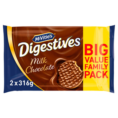 McVitie's Milk Chocolate Digestives Biscuits Twin Pack 2x316g