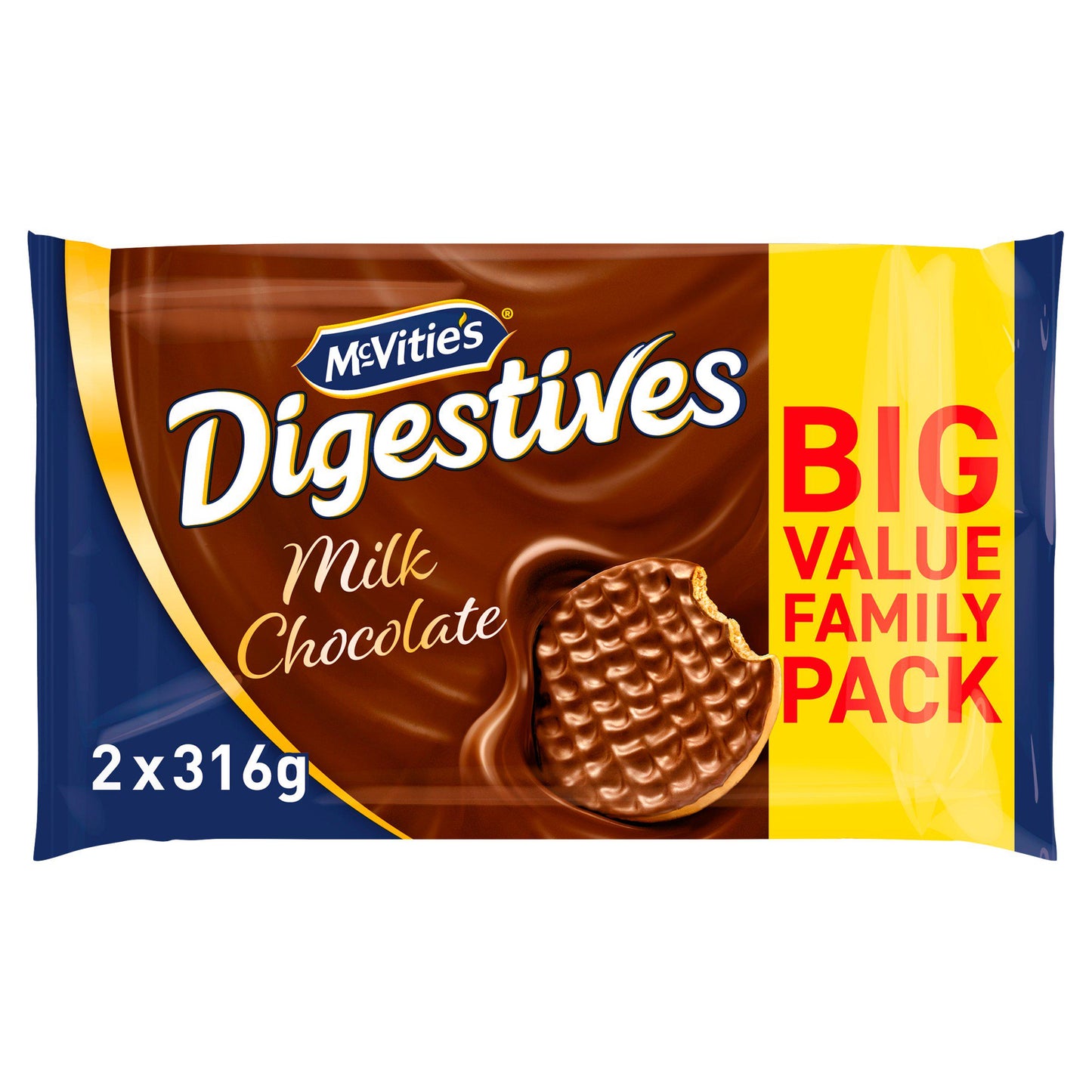 McVitie's Milk Chocolate Digestives Biscuits Twin Pack 2x316g