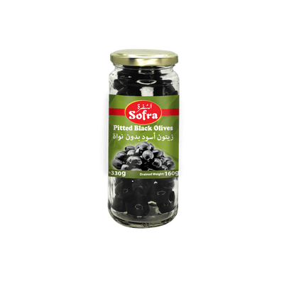 Sofra Pitted Black Olives 330g