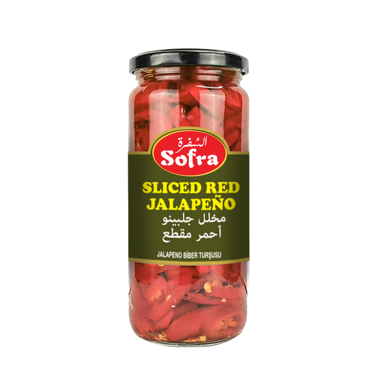 Sofra Sliced Red Jalapeno in Brine and Vinegar 480g