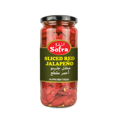 Sofra Sliced Red Jalapeno in Brine and Vinegar 480g