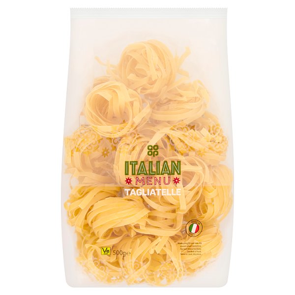 CO OP Tagliatelle Plain Pasta Ribbons 500g