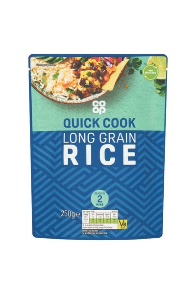 CO OP Quick Cook Long Grain Rice 250g