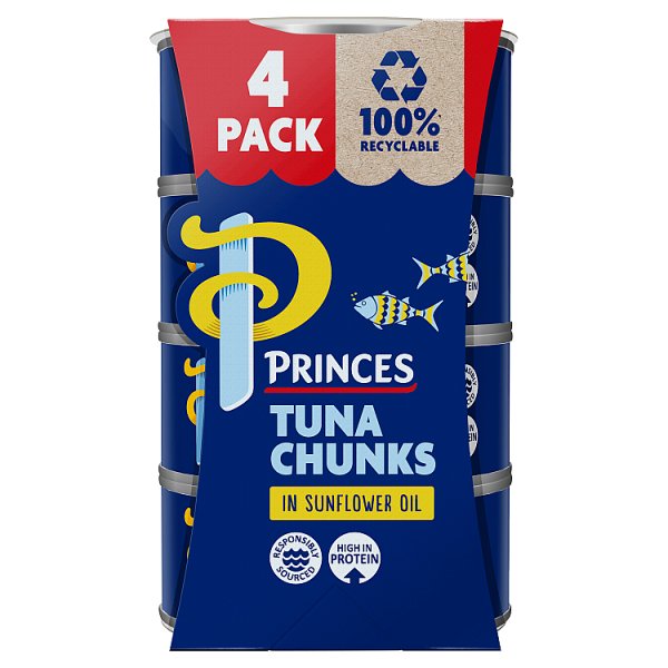 Princes Tuna Chunks in Sunflower Oil 4x145g