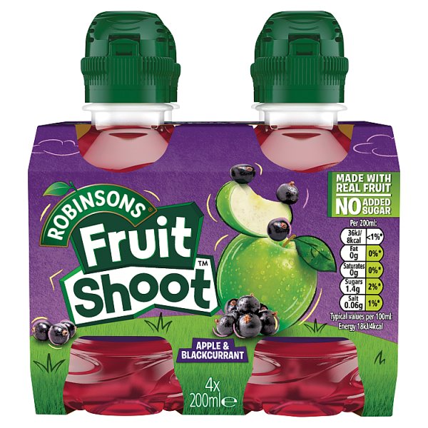 Robinsons Fruit Shoot Apple & Blackcurrant NAS 4x200ml - DesiMe