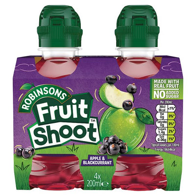 Robinsons Fruit Shoot Apple & Blackcurrant NAS 4x200ml - DesiMe