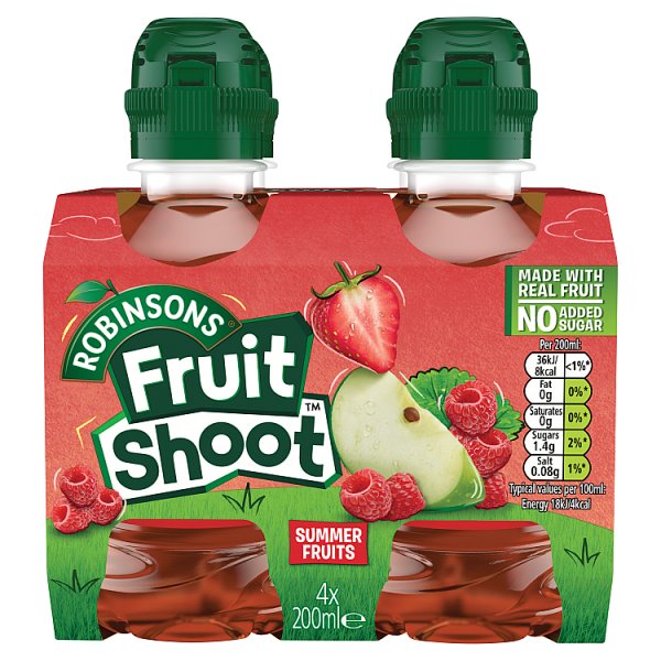 Robinsons Fruit Shoot Summer Fruits NAS 4x200ml - DesiMe