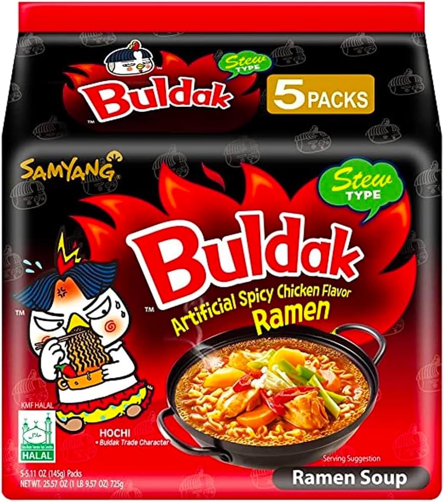 Samyang Stew Buldak Hot Chicken Flavour Ramen Noodles 5 Pack