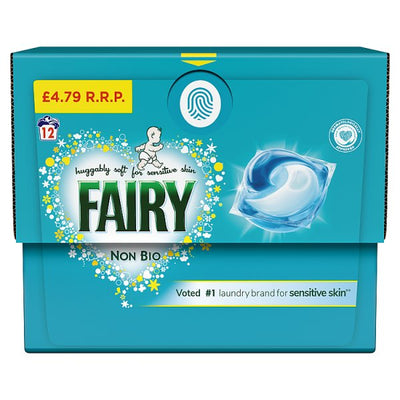 Fairy Non Bio Washing Liquid Capsules for Sensitive Skin 12s