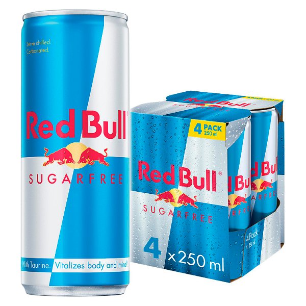 Redbull Sugar Free 4 Pack (4x250ml) - DesiMe