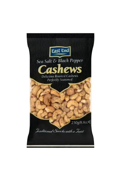 East End Sea Salt & Black Pepper Cashew Nuts 250g