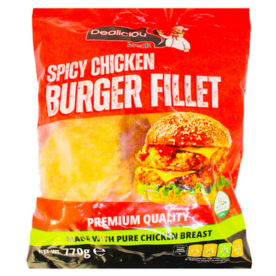 Dealicious Spicy Chicken Burger Fillets 770g