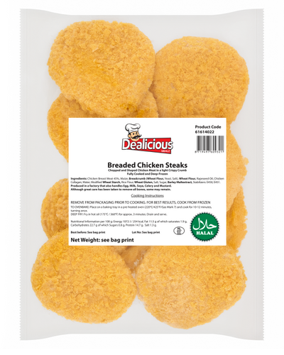Dealicious Mealz Breaded Chicken Steaks 680g