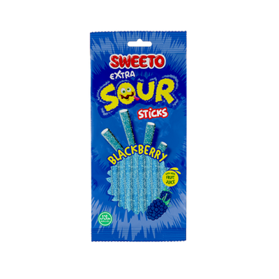 Sweeto Extra Sour Sticks Blackberry 75g