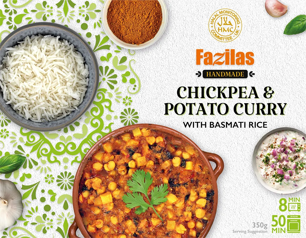 Fazilas Chickpea & Potato Curry with Basmati Rice 350g