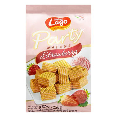 Lago Strawberry Party Wafers 250g
