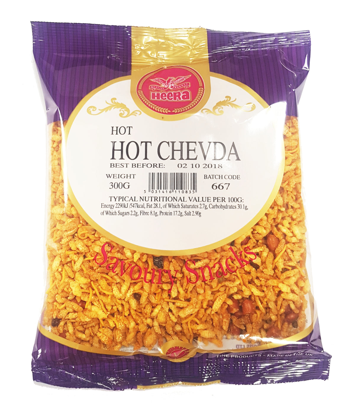 Chevda Snacks Heera Hot Chevda 350g – DesiMe