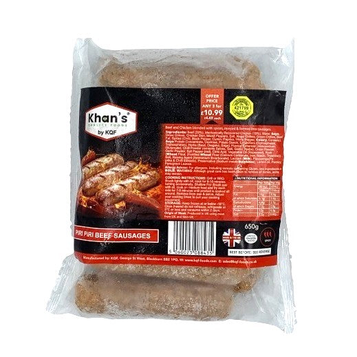 Khan's Peri Peri Beef Sausages 650G - DesiMe