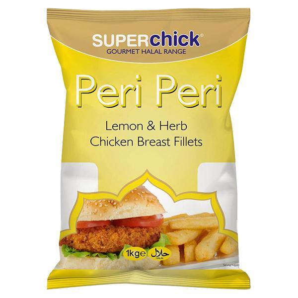 Superchick Peri Peri Lemon & Herb Breast Fillets 1kg